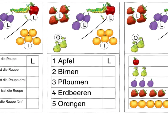 lesespur raupe nimmersatt &bull; Lesespur Raupe Nimmersatt