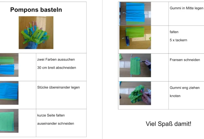 pompons basteln 1 &bull; Bastelanleitung für Pompons