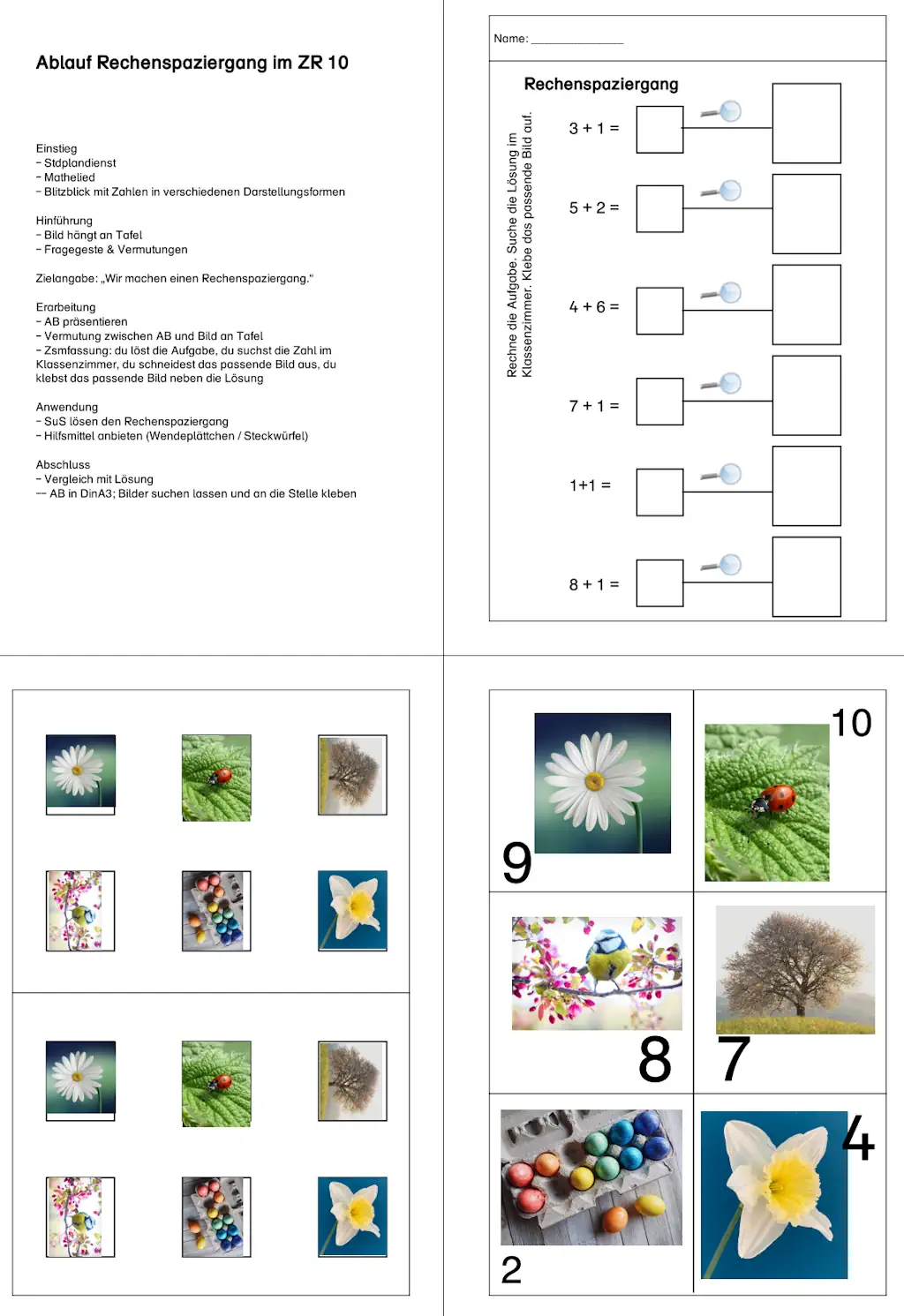 rechenspaziergang plusaufgaben zr10 &bull; Rechenspaziergang ZR10